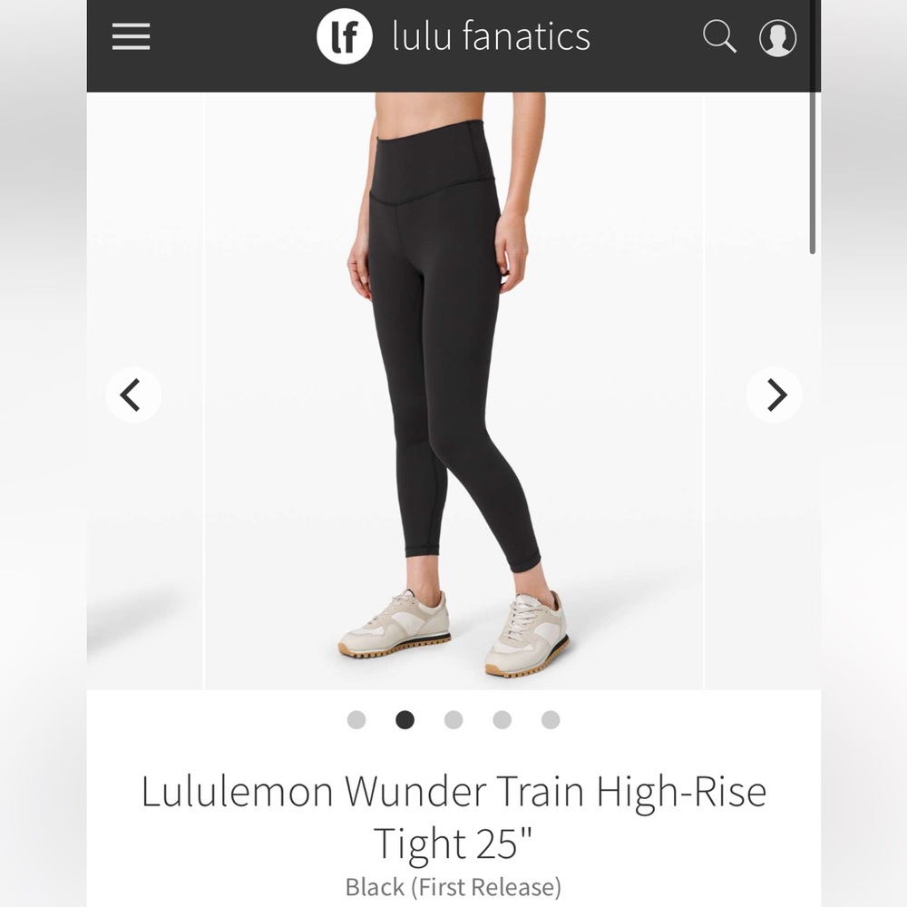 Lululemon Wunder Train High-Rise Tight 25" Black Size 6